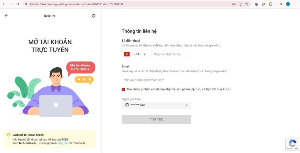 Cách mở tài khoản chứng khoán TCBS qua eKYC 5 phút