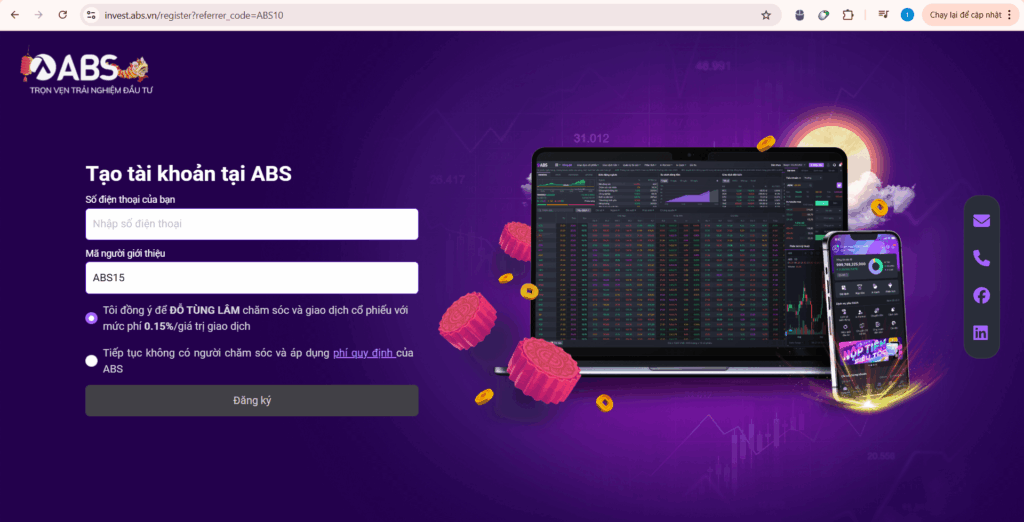 mở tài khoản chứng khoán An Bình (ABS) online